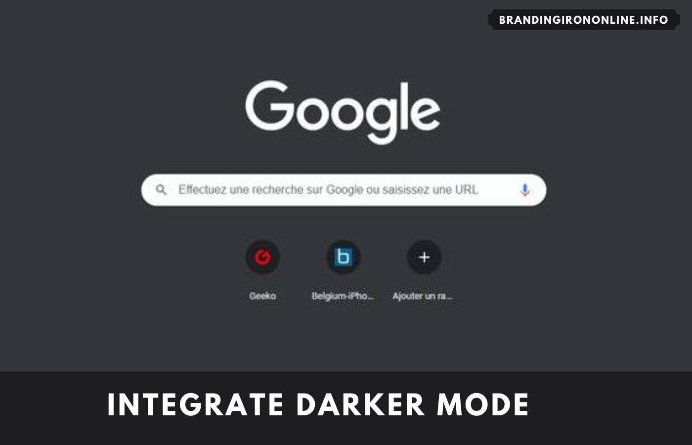 google integrate darker mode